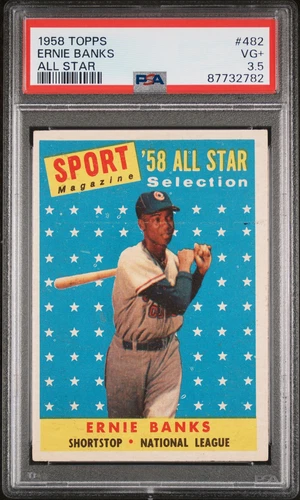 1958 TOPPS AS #482 ERNIE BANKS PSA 3.5
