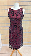 Hamells Wavelength plum burgundy sequin shift dress UK 12