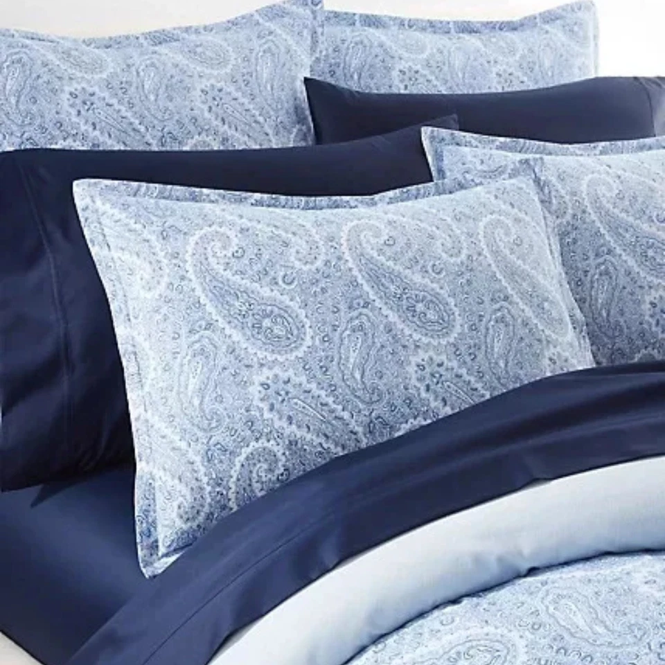 Juego de funda nórdica de franela Lauren Ralph Lauren azul bantry, reina Foto 3 de 4