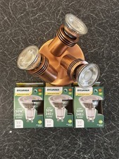 Copper 3-Way Ceiling Spotlight Modern GU10 Light Fixture - Bulbs Included