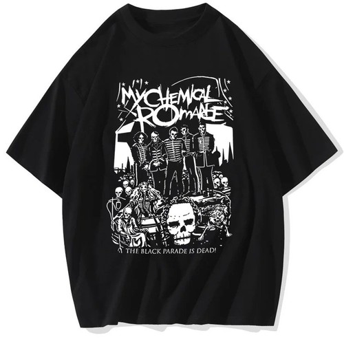 My Chemical Romance MCR Dead T Shirt Punk Rock Black Parade Oversized Top Unisex - Picture 4 of 4