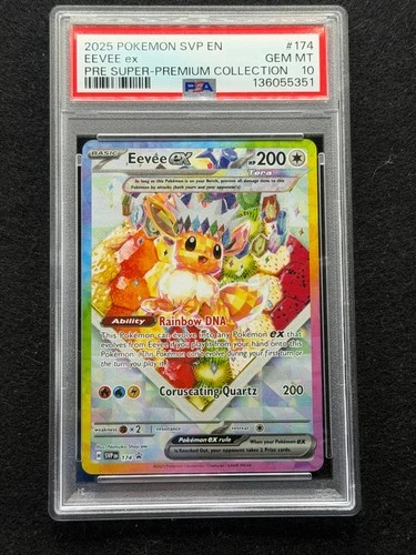 Pokemon Prismatic Evolutions Super-Premium Collection #174 Eevee EX, PSA 10