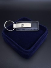 Vintage Mercedes-Benz Dealer Leather Metal Keychain Mike Raisor Imports