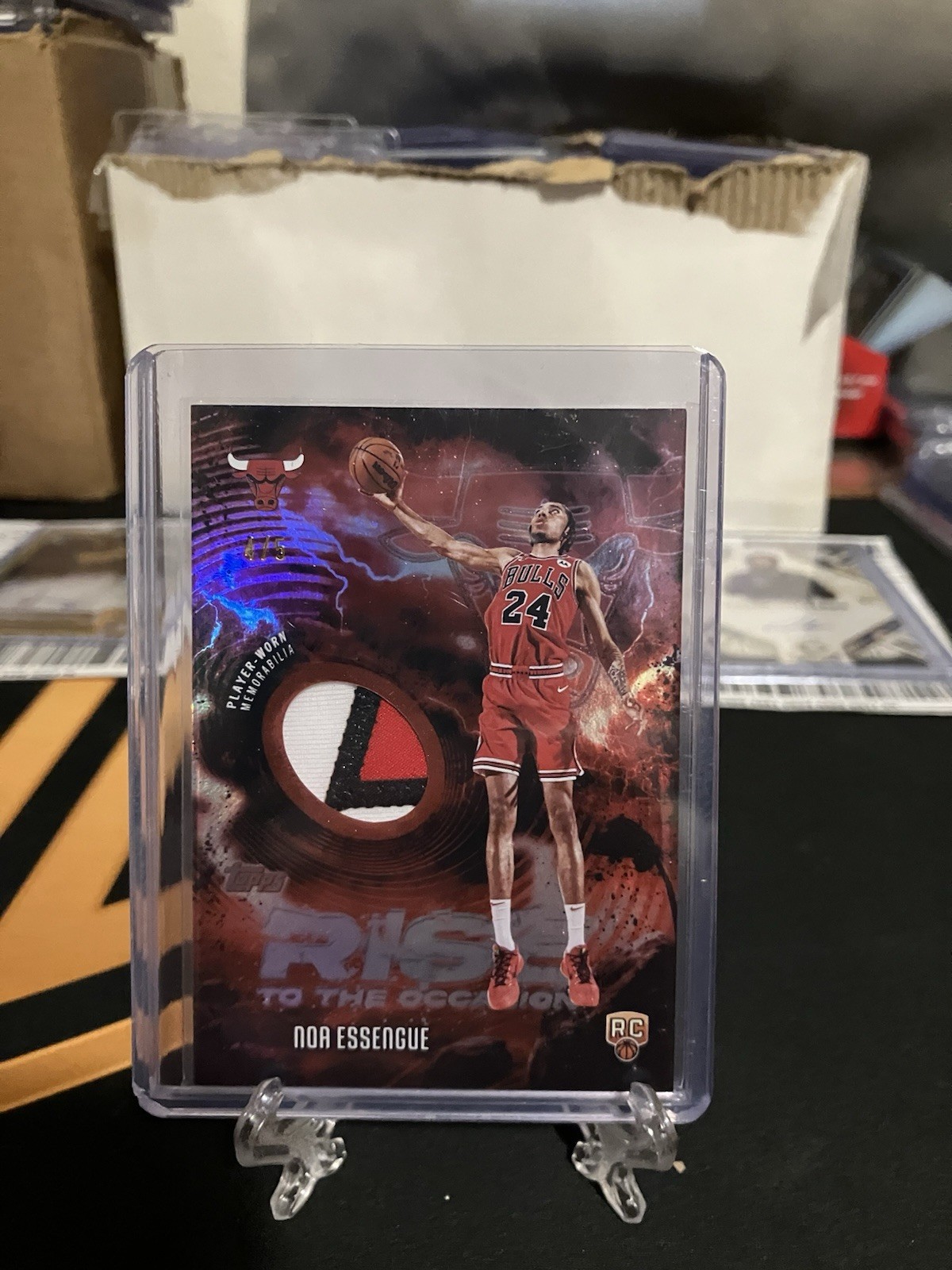 2025-26 Topps Noa Essengue Rise To The Occasion Red /5 Patch Rookie