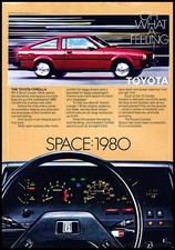 1980 Toyota Corolla Sport Vintage Advertisement Print Art Car Ad J271