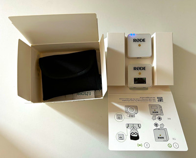 RØDE Wireless GO Ansteckmikrofon-Set kabellos TX & RX Weiß inkl. Tasche