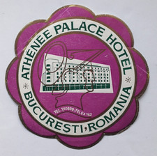 Hotel Athenee Palace ( BUCARESTI)  Deco . Luggage Label