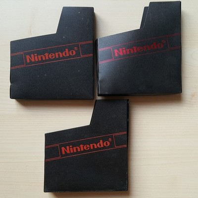 3 x Nintendo NES Schuber mit rotem Logo Red Sleeve im Set (eingedrückt)