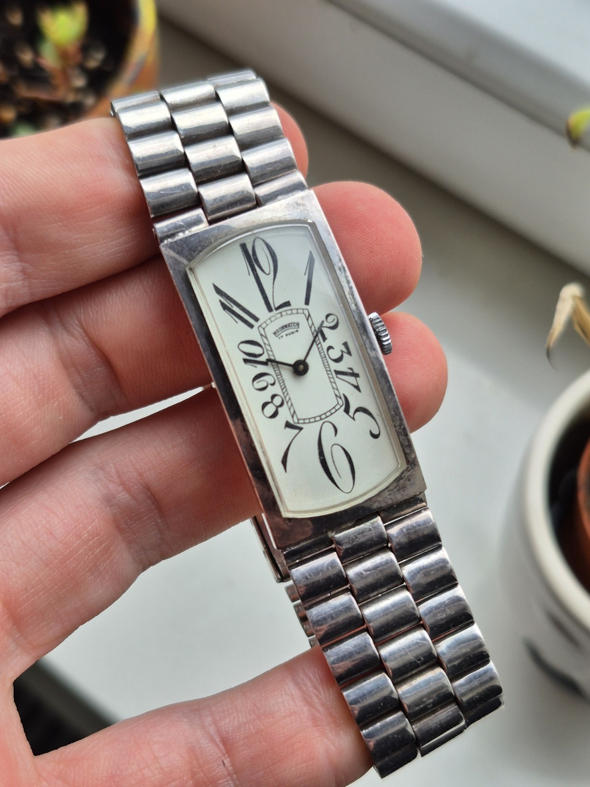 Moonwatch Tank 800 Solid Silver Manual Wound Vint… - image 1