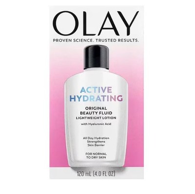 Olay Active Hydrating Beauty Moisturizing Fluid Lotion, 4 fl oz