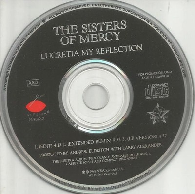 The Sisters Of Mercy   Lucretia My Reflection CD SINGLE RARE U.S. PROMO 1987