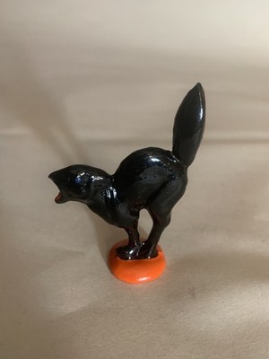 Scary Black Cat Sitting On A Pumpkin Halloween Made By JAGS Toy Conversions