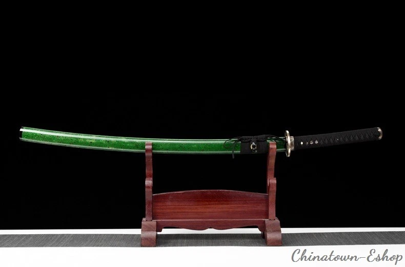 Espada samurai japonesa Katana templada de arcilla de acero T10 forjada a mano #2428 Foto 2 de 4