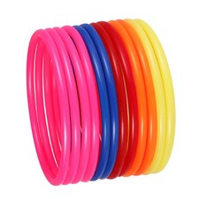 32 St&uuml;ck 8 cm gro&szlig;e Wurfringe aus Kunststoff, mehrfarbig, Wurfspiel-Requisiten