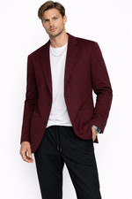 THEORY Burgundy Clinton PA Wool Interlock Overdye Tailored Blazer Jacket 40 M