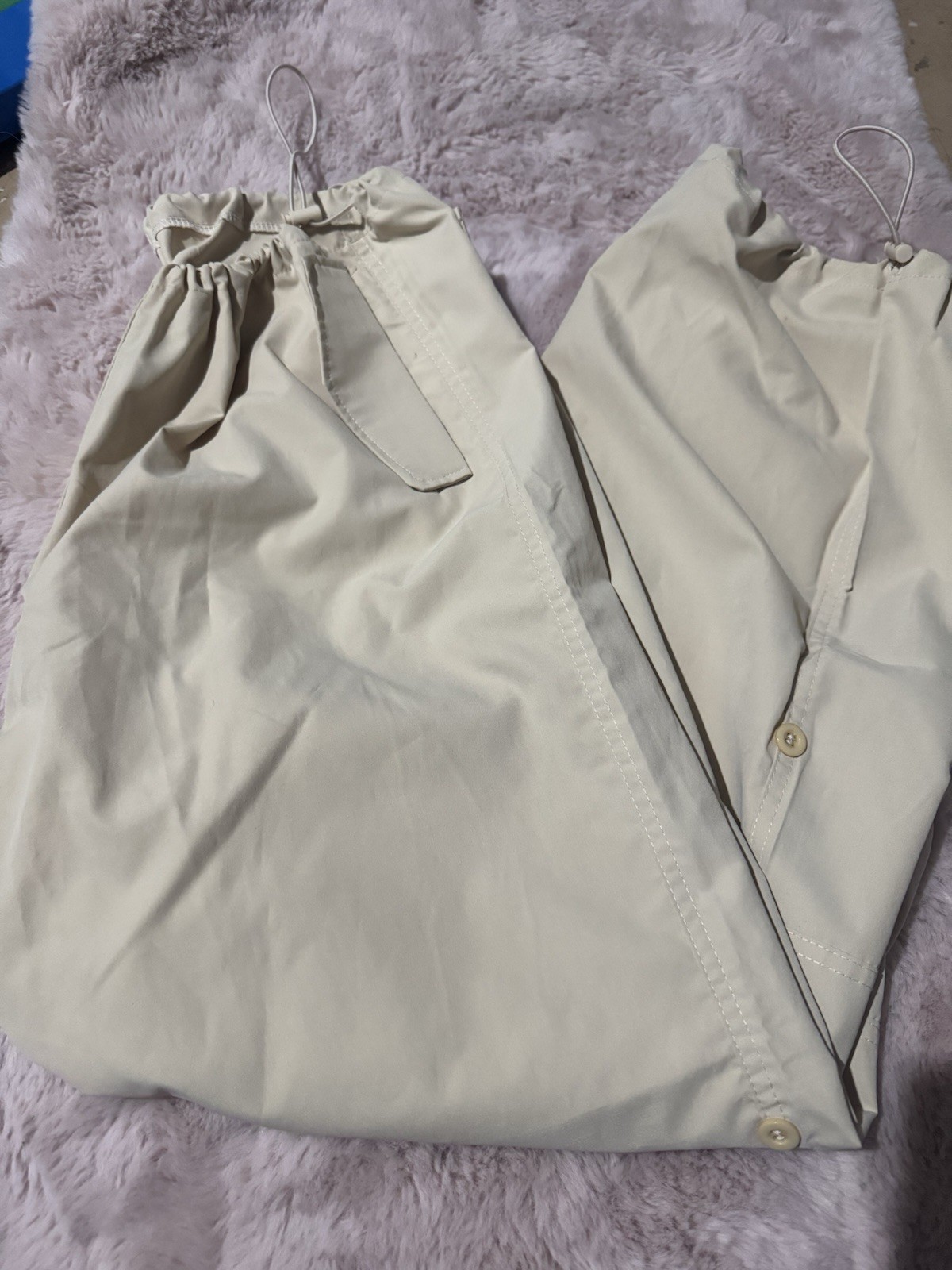 Ivory Parachute Pants Size S