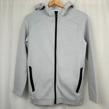Old Navy Dynamic Fleece Hoodie Jacket Boys XL 14-16 Light Gray Cotton Blend