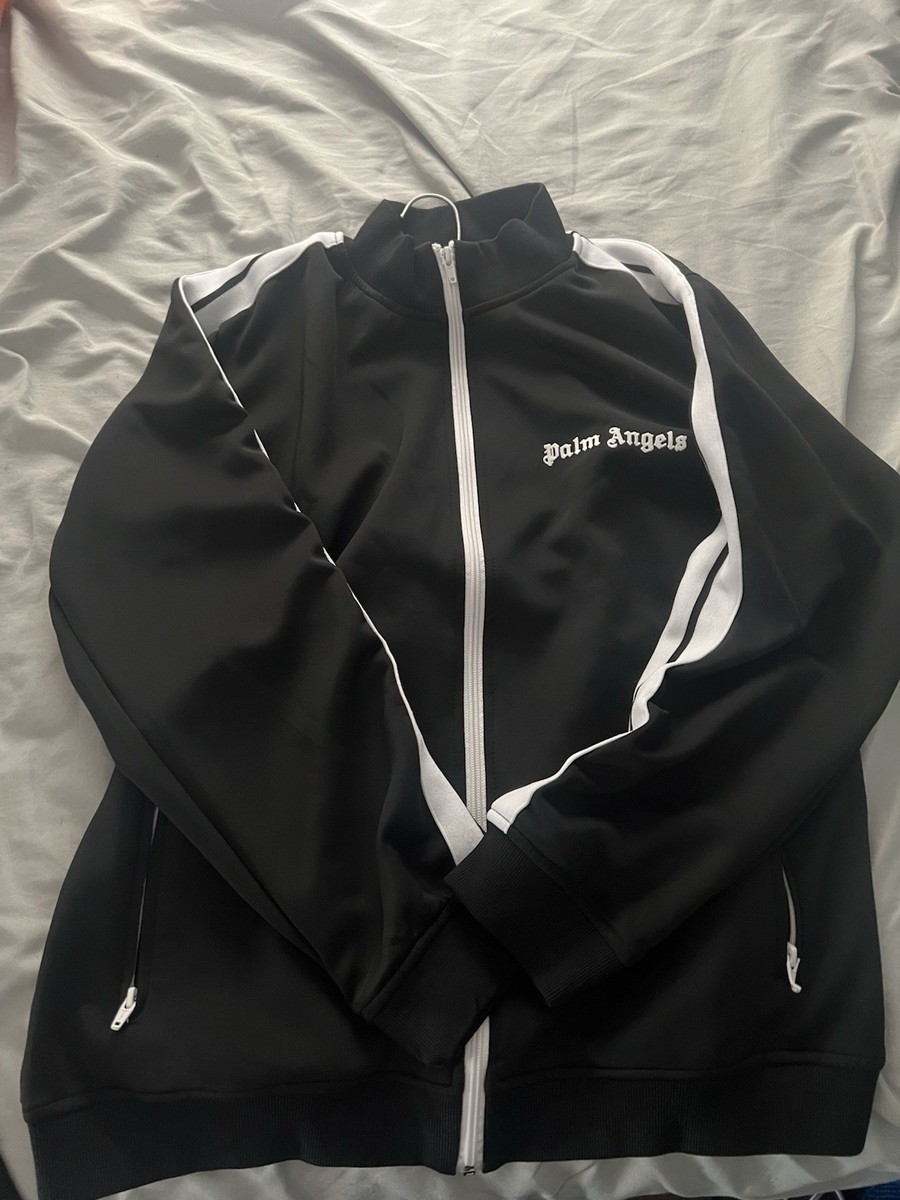 Palm Angels Track Jacket Black And White Large