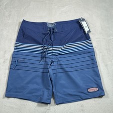 Vineyard Vines Blue Striped Board Shorts Swim 30 NWT Summer