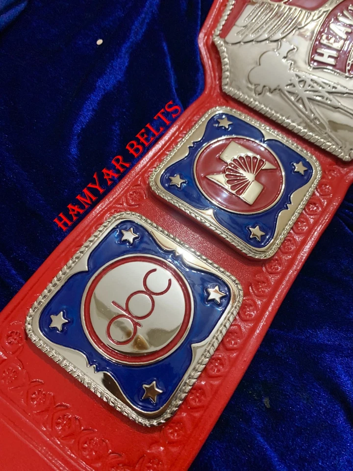 NWA 电视重量级冠军腰带,4 毫米锌,镀尼卡尔,真皮 — 第 3/4 张图片