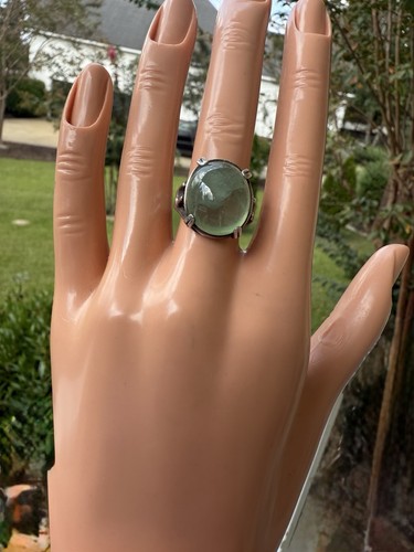 Beautiful Native American Custom Labradorite sterling Ring Signed