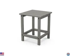POLYWOOD Long Island 18-Inch Slate Grey Side Table - Stylish & Durable ECT18GY