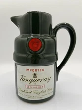 Vintage Tanqueray Gin Ceramic Pitcher Pub Jug Barware