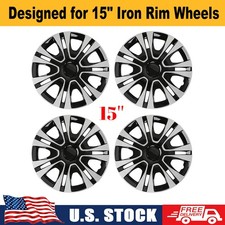 15 Set Of 4 Wheel Covers Snap On Hubcaps Full Hub Caps Fit R15 Tire Steel Rim