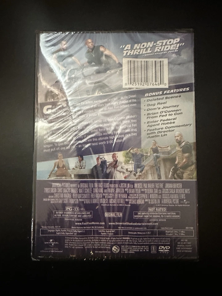Fast Five (DVD, 2011, Rated/Unrated) - Image 4 of 4