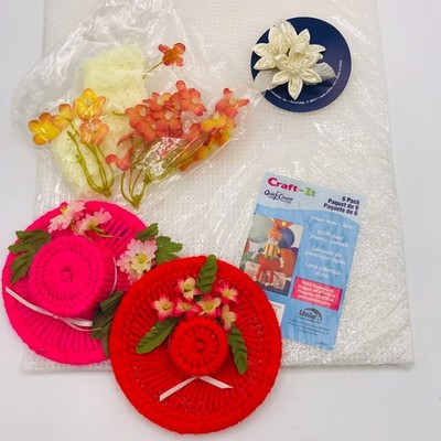Plastic Canvas for Needle Crafting New 14x11 Inch Pack of 6 with 2 Finished Hats