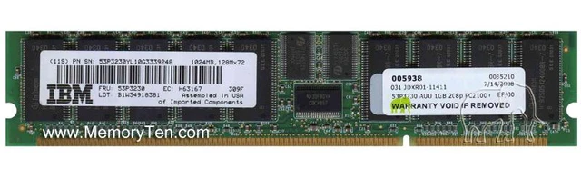 IBM DDR1 SDRAM Network Server 1 GB Capacity per Module Memory (RAM)