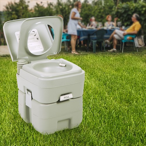 Portable Toilet 5 Gallon 20L Flush porta-potty Outdoor Indoor Travel Camping - Picture 2 of 16