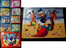5 ANCIENS PUZZLES WALT DISNEY LOT 1972 et 1978 DONALD-BERNARD ET BIANCA-BAMBI...