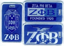 ZETA PHI BETA Luggage ID Tags (Set of 3)  Crest /Shield Baggage Travel Back Pack