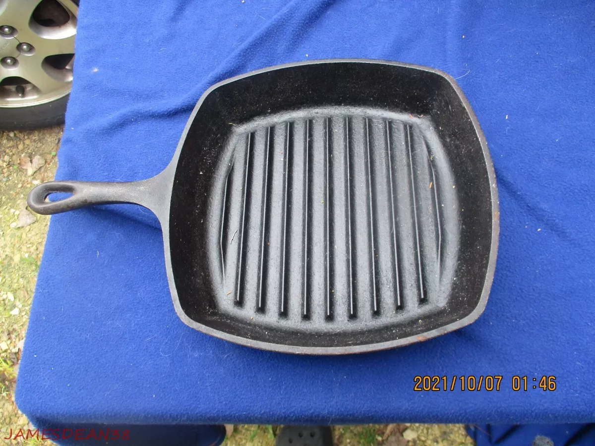 Huge Cast Iron Pan Grilling 