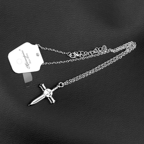 New Necklace Fairy Tail Gray Fullbuster Cross Cosplay Sword Pendant Gift - Picture 2 of 7