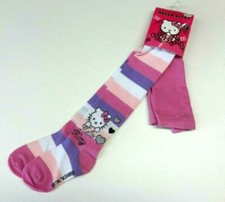 Strumpfhose 92/98 104/110,116/122 Katze Mädchen Hello Kitty  lila gestreift süß
