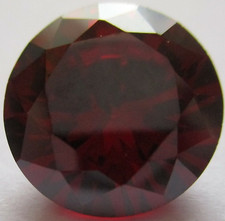 10 Cubic Zirkonia 2,0 mm, rund, Granat-rot, Brillant-, synthetische Edelsteine