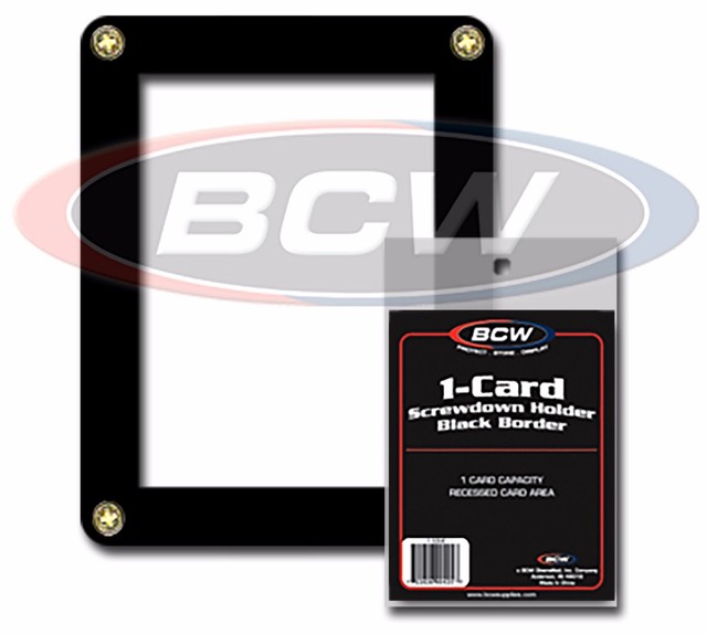 3 LOT BCW BLACK BORDER 4SCREW BASEBALL TRADING CARD HOLDER SCREW DOWN