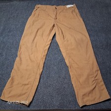 Carhartt Canvas Carpenter Dungaree Fit Rental Work Pants Men Size 38x32 Brown
