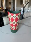 Vintage Christmas Hallmark Vase Holder w/Handles Design w/Greenery Holly 10" — photo 1