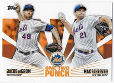 2023 Topps One Two Punch #12P15 Jacob deGrom / Max Scherzer - New York Mets