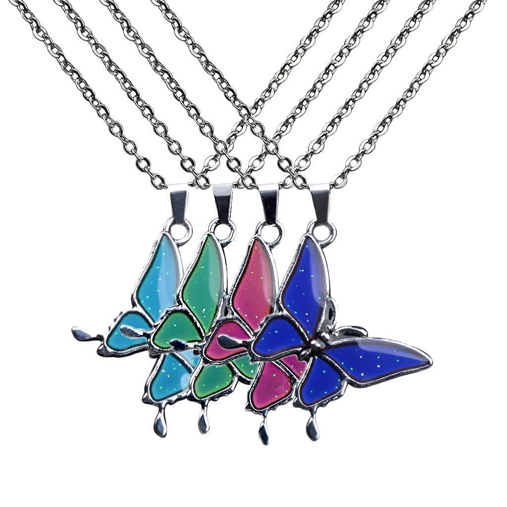 Mood butterfly necklace deals