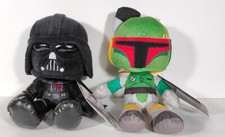 2 lot bundle Disney Mattel Star Wars Plush Darth Vader  Boba Fett NWT