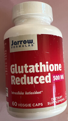 Jarrow Formulas Glutathione Reduced Supports Liver Health 60 VegCaps Exp 11/25