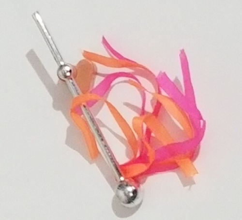 Mattel Barbie Skipper Puppe 1992 NUR Schlagstock Vintage 1990er orange & pink & silber