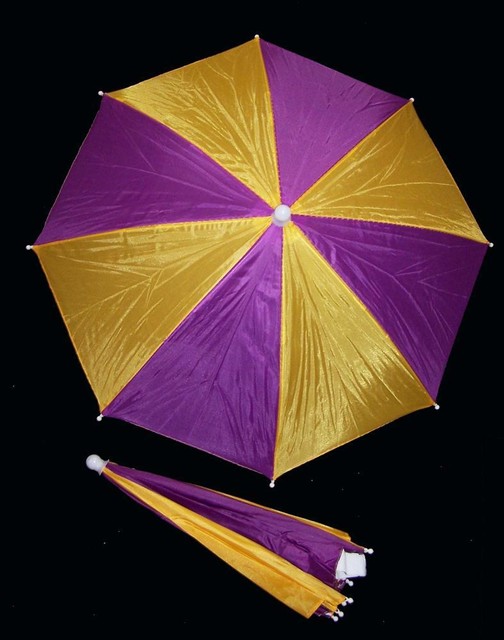 MARDI GRA UMBRELLA HAT novelty hats headwear golf fishing crazy rain