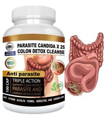 Intestinal Parasite Cleanse Detox Dietary 100 Capsules Supports Digestion Free