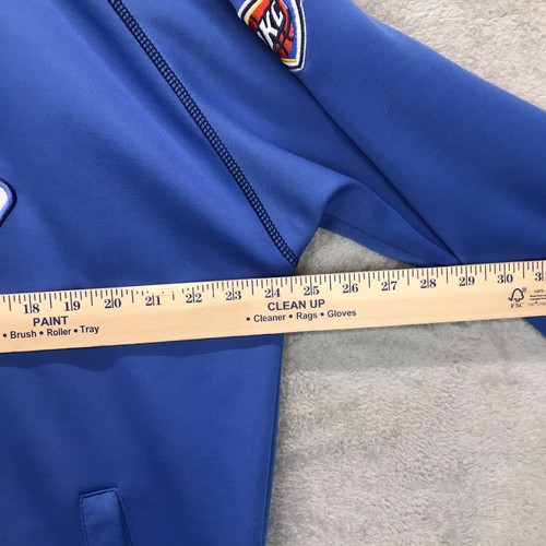 Majestic NBA Oklahoma City Thunder Men's LT Blue Full Zip Long Sleeve Jacket - Picture 8 of 9
