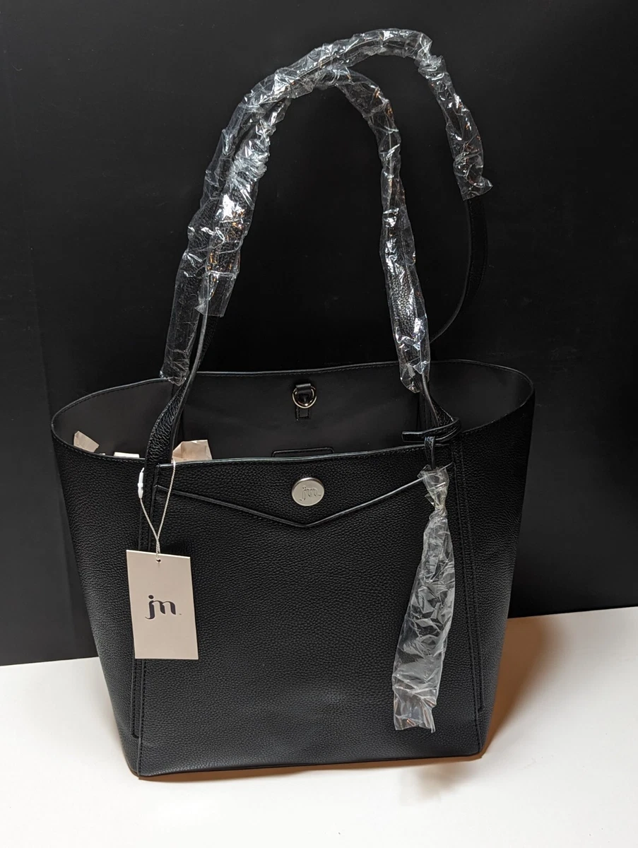 Jessica Moore Luxe Handbag Black Purse JM 320 New w Tags